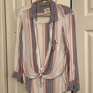Oversized Fit Long Sleeve Button Up